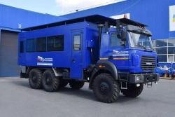 Special bus, shift bus, UZST brand, type UZST07, modification 5861-35 on chassis Ural 4320-80 (CP YaMZ: 0905, 1105, 12).