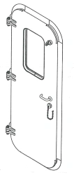 Articles, products and parts of marine equipment: steel marine doors