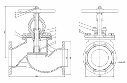 Valve non-return shut-off flanged bore DN 150 PN 16 series 458 (KMIA.491925.005)