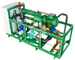 Refrigerating compressor units of UV series. Liquid cooling units on the basis of screw compressors.