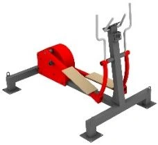 Outdoor cardio trainer for all muscle groups with inertia-free loading mechanism UTS-002