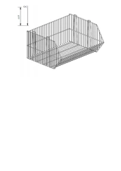Stackable basket (250x500x618 - 570x400x1298)