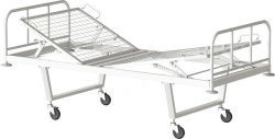 KF2-01-"MSC" (MSC-102P) - Functional bed, on wheels, plastic backrests, bed - steel net, mechanically regulated.