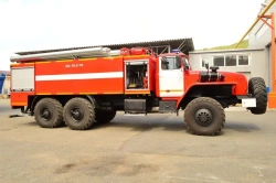 Fire tanker truck ??-10,0-(40-100), type 5881, modification 58814B, on chassis Ural-4320-60, 4320-62, 4320-70, 4320-72, 4320-74