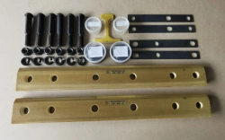 Set for gluebolt insulating joint with metal-polymer overlays "PLASTRON" P65 CP 71.300-01