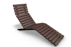 Classic chaise lounge with metal frame