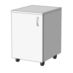 Rolling cabinet with a door Model: TP-2 of "Edelwood" trade mark