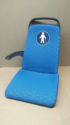 Passenger seat with handrail, right armrest, pictogram for passengers with reduced mobility L01R35.6820034-01