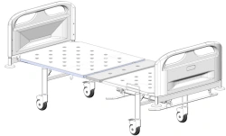KF2-01-"MSC" (MSC-4102) - Functional bed, on wheels, plastic backrests, bed - steel sheet, regulation of sections of the stump.