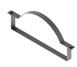 Clamp of spherical belt type snow protection cover FXKRP 000x00, with overall dimensions from 150x50 mm to 1000x200 mm, with thi