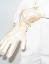 Personal protective equipment for hands made of polyvinyl chloride film PVC-IC gloves