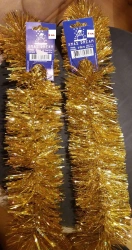 Tinsel 6-ply, length 2M, diameter 7CM, gold