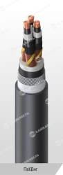 Power cable with copper conductors insulated with cross-linked polyethylene for voltage 6, 10, 15, 20, 30 and 35 kV of PvKVng gr