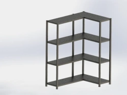 Angular shelving unit