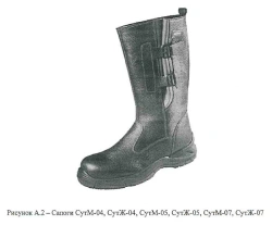 Special footwear for Transneft employees: men's boots SutM-07, for protection against mechanical impact (with KP underfoot 200 D