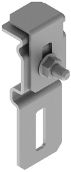 Ventilated clamp KL-FXV, overall dimensions 40x30 mm, metal thickness 2.0 mm, steel with three-component protective coating.