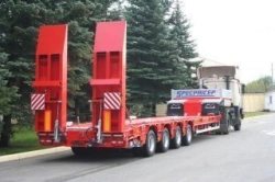 Four-axle low-bed semi-trailers com. nam. 9942L4 (modifications from 9942L4-00 to 9942L4-08)