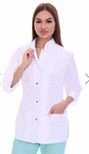 Women's working blouse No. B-404 for protection against general industrial pollution and mechanical actions (abrasion) made of p