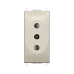 CADUCEUS ALING Experience flush-mounted socket without grounding with blinds 10A, 250V~, 1M, beige, art. no. 74121.9