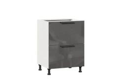 Gerda Anthracite LD.279130.000 Front set for kitchen cabinet 600 with 2 drawers (4) (Anthracite gloss)