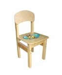Non-height adjustable wooden frame children's chair for preschools Art. 00024