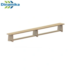 Gymnastic bench made of wood shield (legs wood)