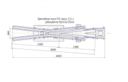 Cross-arm of type P65 grade 1/6 with reduced cut-in of project SP648