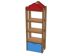 Shelving unit Ks-G3 from set Gorodok / SZh28