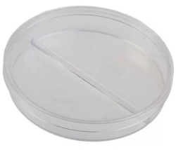 Polymer Petri dish 90 x 16,65 ventilated, 2-section, single use, sterile, type 1.