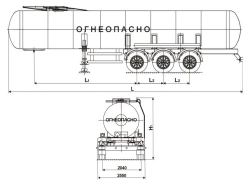 Semi-trailer-tanker, type PPTS-3/6-3/12-23, modification 915206-0000010