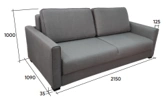 Sofa bed euro sofa bed with pull-out mechanism