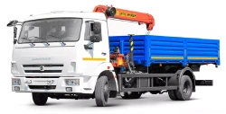 Flatbed truck with CMU (INMAN JSC IM150N, IM320), model 336995B on KAMAZ 4308-G5 chassis