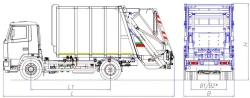 Rear-loading rubbish truck model MK-3548-02