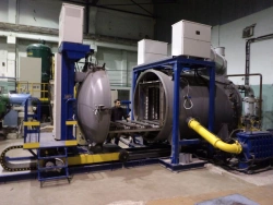 Vacuum chamber electric resistance furnace with rolling bed type SDVE