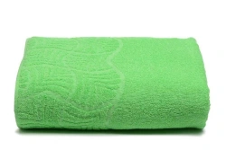 Terry towel 150x80 cm in salad colour