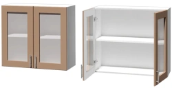 Hinged kitchen cupboard