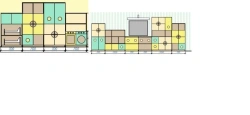 Wardrobe mod.9 "Junior". Size (w x d x h): 700 x 400 x 1100mm. (Furniture for kindergartens brand "Interior" series "TDI Kids")