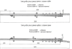 Frame rail with shank of P65 type (MSZ.8414.01.000RK/-01; MSZ.8414.02.000RK/-01)