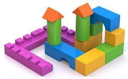Blow-moulded "Cubes" - 17 (in net)