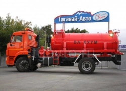 Vacuum cesspit cleaning machine MV type 56702 of modification 567525 on chassis Ural 5557-60, 5557-62, 5557-70, 5557-72, 5557