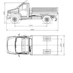 Dump truck GAZ-SAZ-2504-10 with pre-lift on the basis of chassis C41R13 GVW 8700
