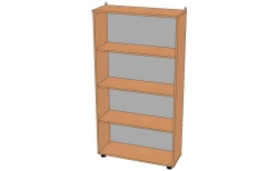 Shelving unit open. Model: StO