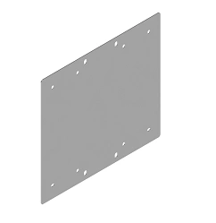 Mounting plate SPPMP 3128, with overall dimensions 280x310 mm, metal thickness 1,5 mm, hot-dip galvanised steel.