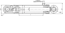 Hydraulic cylinder 1161.00.00.00.00 (110x56-900(-1120), mm), 16MPa