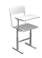 Pupil's chair with lectern, height-adjustable, SUPRP