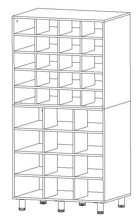 File cabinet with 32 drawers