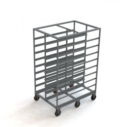 Aluminium trolley for thermo boxes