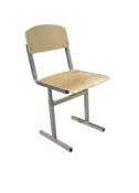 Metal-framed student chairs for educational establishments