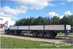 Flatbed triaxial flatbed semi-trailer MSP-361