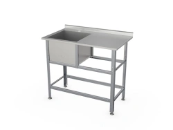 Sectional-modulating bathtub with a table with a board and a table VSMS-S-1L.700-1550.850-1-02 (VSMS-1/700N with a board)